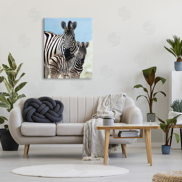 Stupell Industries Danita Delimont | Uplifting Zebra Family Mother Child Savanna Animals Wall Art