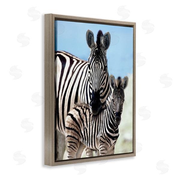 Stupell Industries Danita Delimont | Uplifting Zebra Family Mother Child Savanna Animals Wall Art