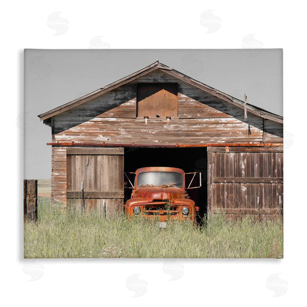 stupell industries Danita Delimont | Vintage Pickup Truck Weathered Country Barn Farmland Wall Art