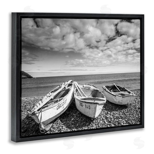Stupell Industries Danita Delimont | Vintage Rowboats On Rocky Beach Shore Nautical Photography Wall Art