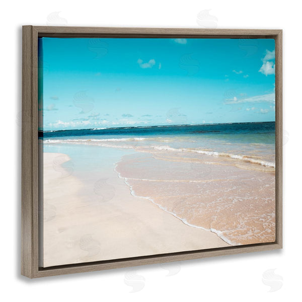 Stupell Industries Danita Delimont | Vivid Blue Panoramic Sky Sandy Beach Coast Wall Art