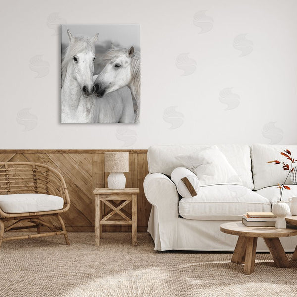 Stupell Industries Danita Delimont | White Horse Kiss Wildlife Wall Art