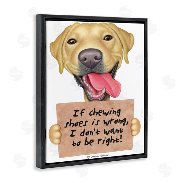 Stupell Industries Danny Gordan | Chewing Shoes Funny Dog Phrase