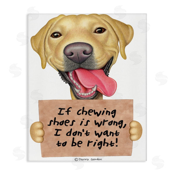 stupell industries Danny Gordan | Chewing Shoes Funny Dog Phrase
