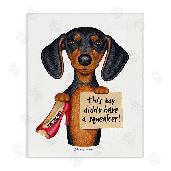 stupell industries Danny Gordan | Dachshund Chewed Shoe Joke