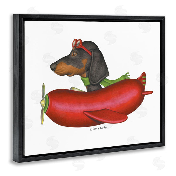 Stupell Industries Danny Gordan | Dachshund Flying In Weenie Plane