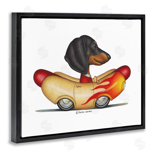 Stupell Industries Danny Gordan | Dachshund In Weenie Mobil