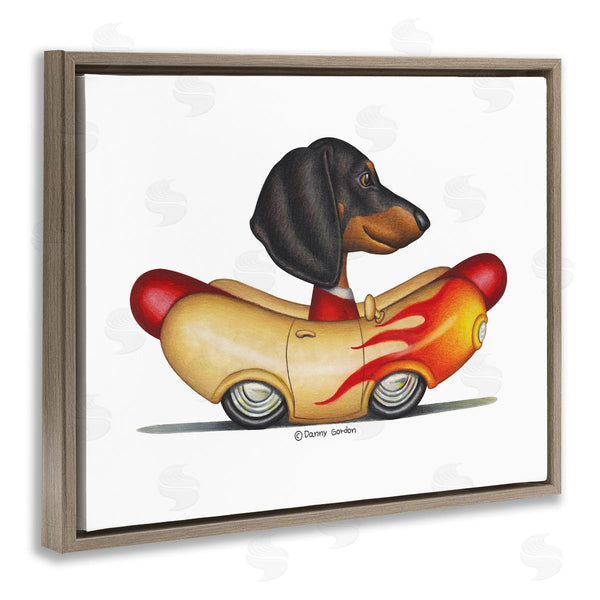 Stupell Industries Danny Gordan | Dachshund In Weenie Mobil