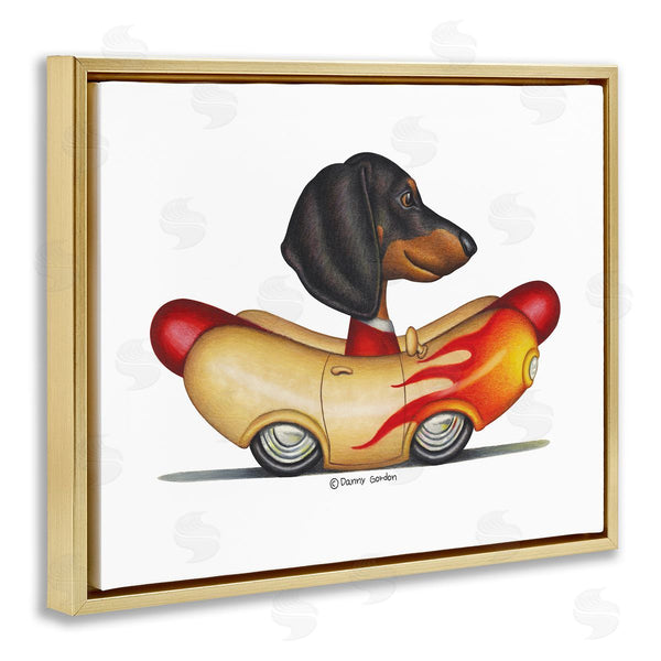Stupell Industries Danny Gordan | Dachshund In Weenie Mobil