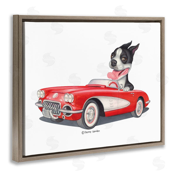 Stupell Industries Danny Gordan | Dog Driving Vintage Convertible