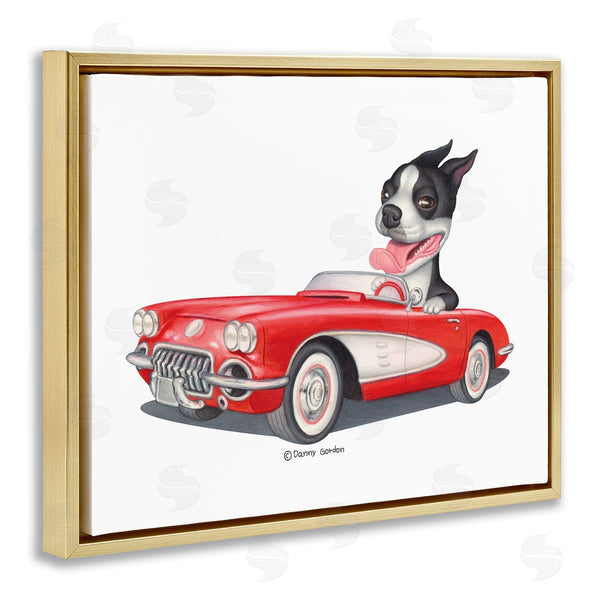 Stupell Industries Danny Gordan | Dog Driving Vintage Convertible