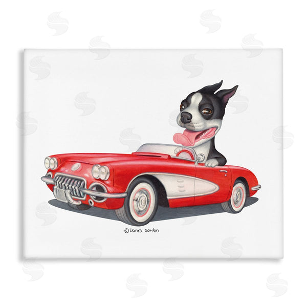 stupell industries Danny Gordan | Dog Driving Vintage Convertible