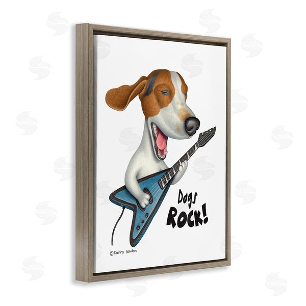 Stupell Industries Danny Gordan | Dog's Rock Guitar Beagle