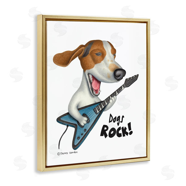 Stupell Industries Danny Gordan | Dog's Rock Guitar Beagle