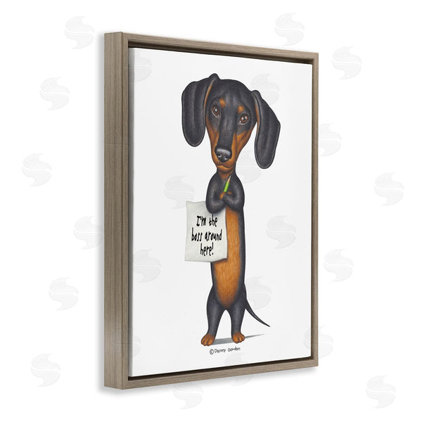 Stupell Industries Danny Gordan | Funny Dachshund Boss