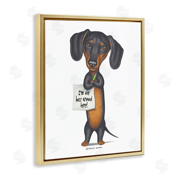 Stupell Industries Danny Gordan | Funny Dachshund Boss