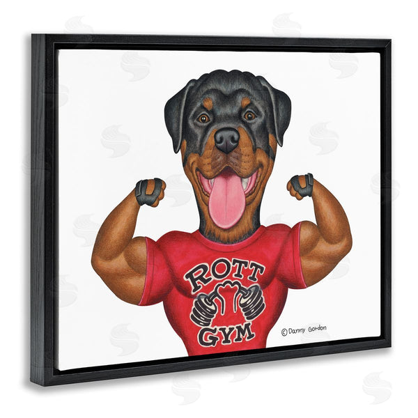Stupell Industries Danny Gordan | Rott Gym Weightlifting Dog
