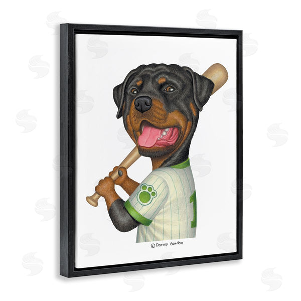 Stupell Industries Danny Gordan | Rottweiler Baseball Dog