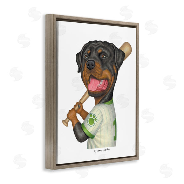 Stupell Industries Danny Gordan | Rottweiler Baseball Dog