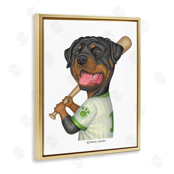 Stupell Industries Danny Gordan | Rottweiler Baseball Dog