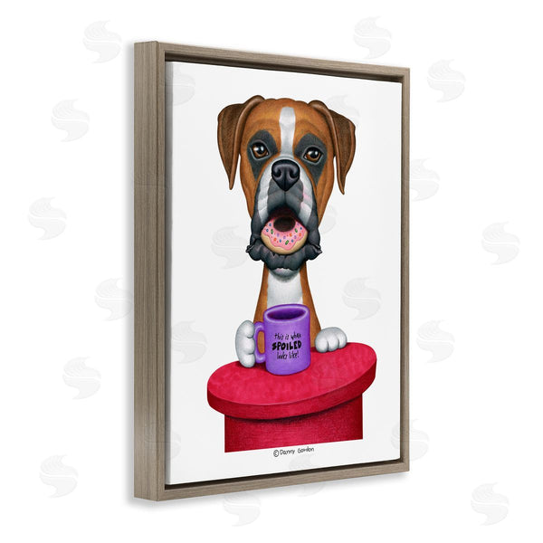 Stupell Industries Danny Gordan | Spoiled Boxer Dog With Quote