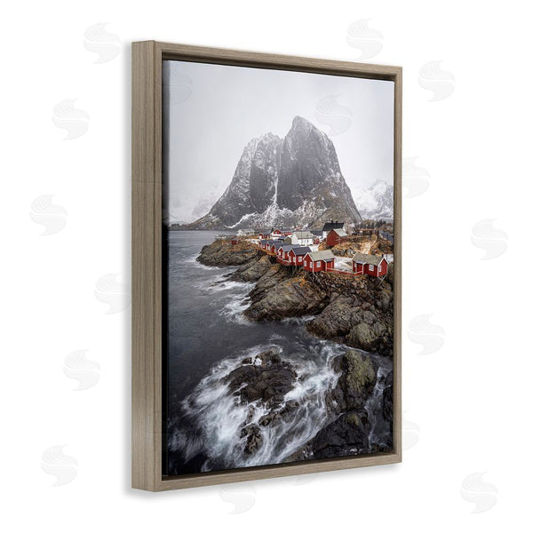 Stupell Industries Danny Head | Snowy Coastal Village Wall Art