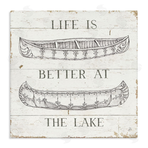 stupell industries Daphne Brissonnet | Better At The Lake with Boats