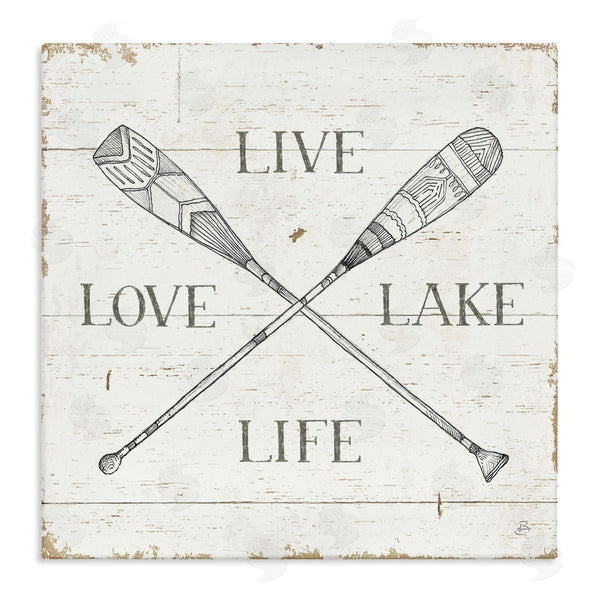stupell industries Daphne Brissonnet | Rustic Live Love Lake Life Oars