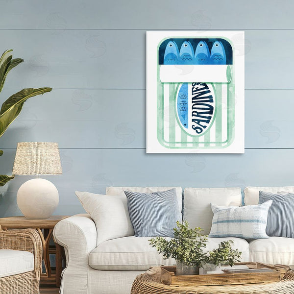 Stupell Industries Daphne Polselli | Green Stripe Sardine Tin Wall Art