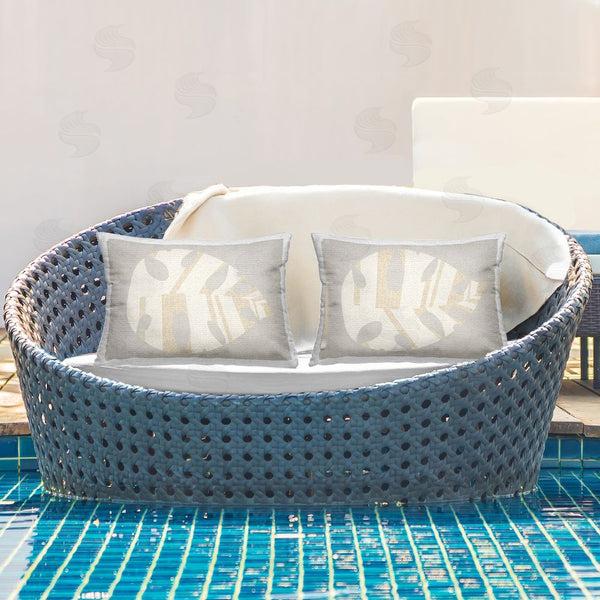 Stupell Industries Daphne Polselli | Grey Modern Leaves