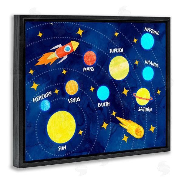 Stupell Industries Daphne Polselli | Rocket Across Solar System Wall Art