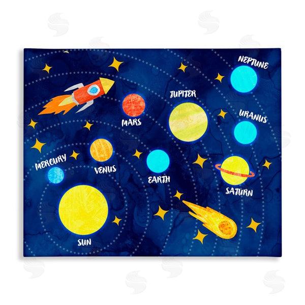 stupell industries Daphne Polselli | Rocket Across Solar System Wall Art