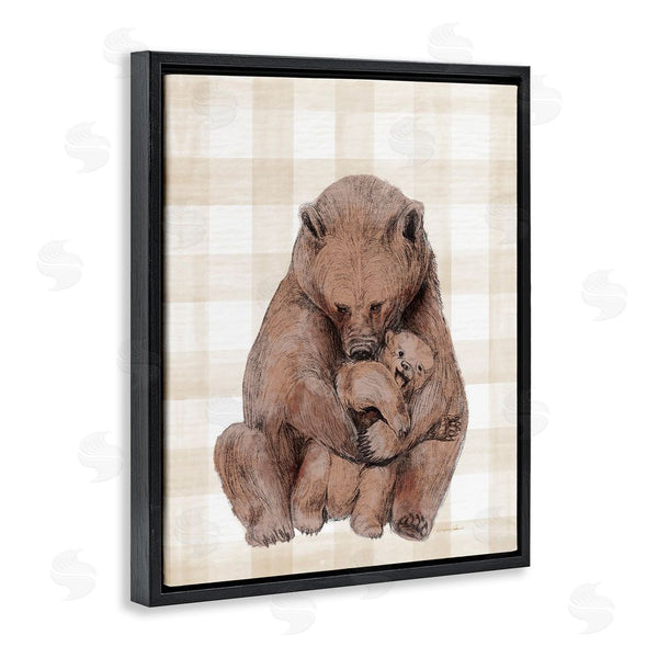 Stupell Industries Daphne Polselli | Tender Bear Hug Gingham Wall Art