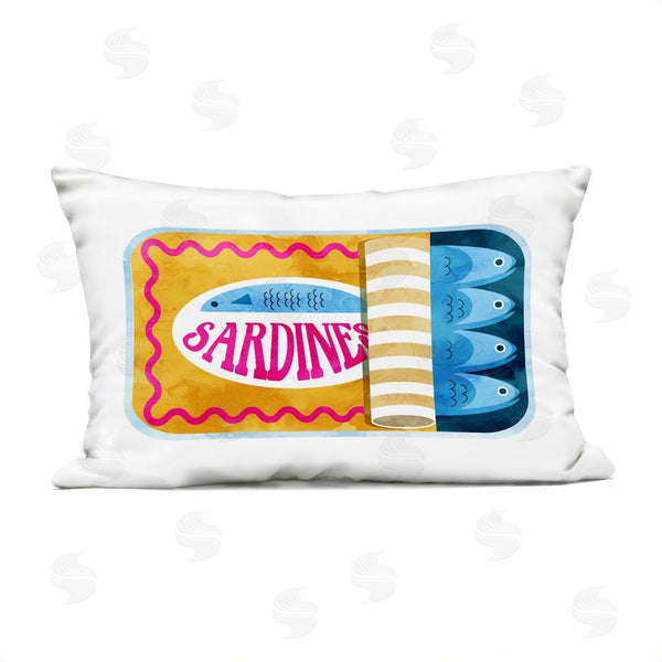 Stupell Industries Daphne Polselli | Yellow And Pink Sardine Tin Printed Throw Pillow