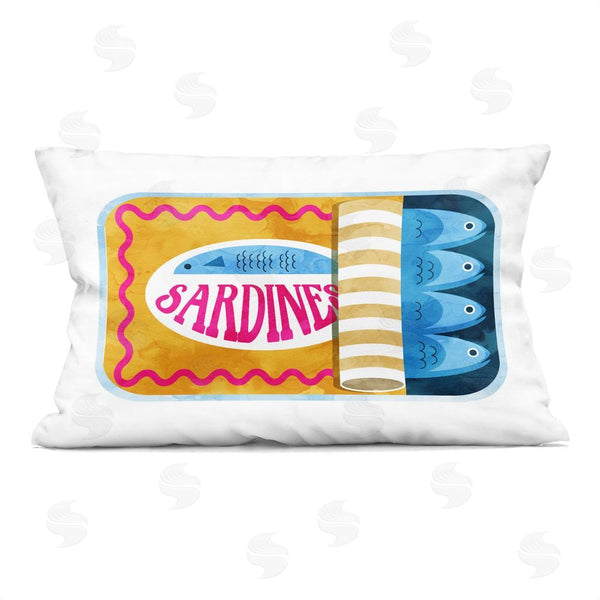 stupell industries Daphne Polselli | Yellow and Pink Sardine Tin Printed Throw Pillow