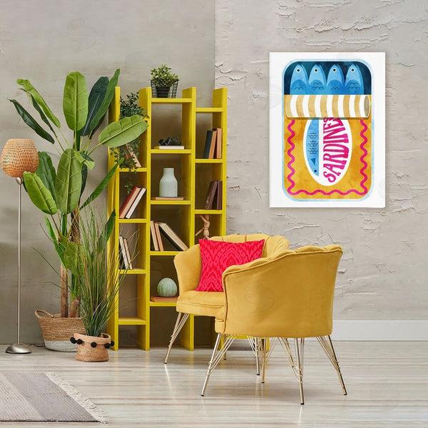 Stupell Industries Daphne Polselli | Yellow And Pink Sardine Tin Wall Art