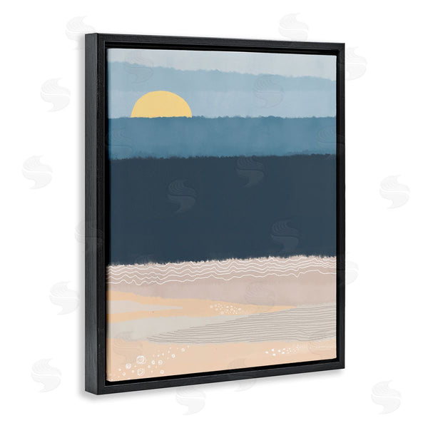 Stupell Industries Darlene Seale | Abstract Ocean Shore Shining Sun Over Coast Wall Art