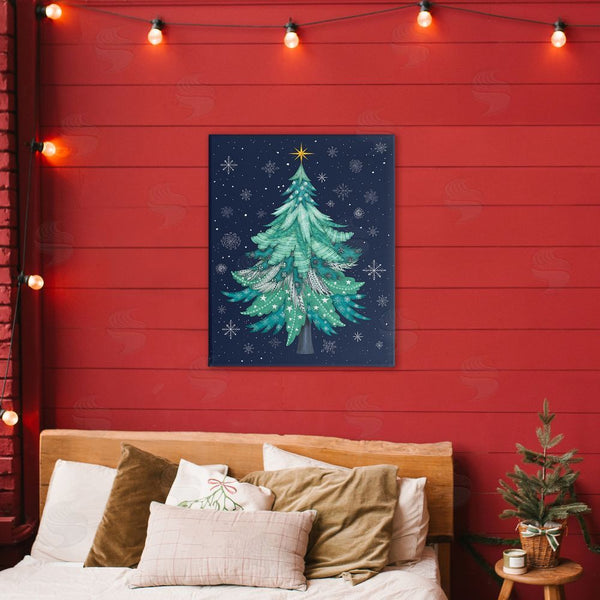 Stupell Industries Darlene Seale | Abstract Pattern Xmas Tree