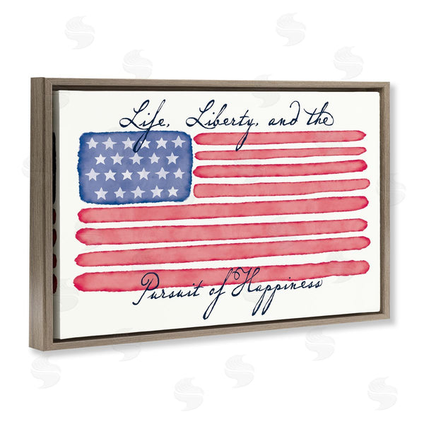 Stupell Industries Darlene Seale | All American Patriotic Phrase Wall Art