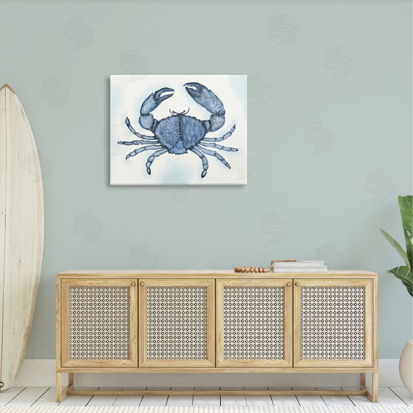 Stupell Industries Darlene Seale | Blue Crab Claws Sea Life Botanical Pattern Wall Art
