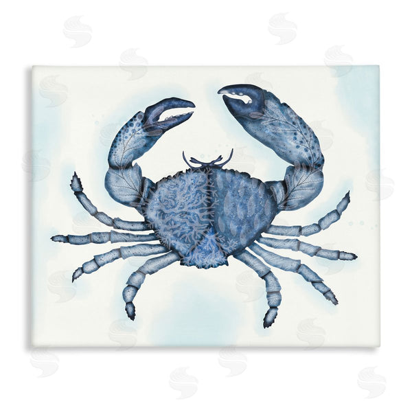 stupell industries Darlene Seale | Blue Crab Claws Sea Life Botanical Pattern Wall Art