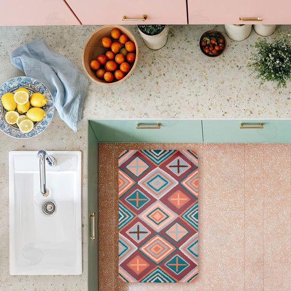 Stupell Industries Darlene Seale | Bold Geometric Patterns Anti-Fatigue Mat
