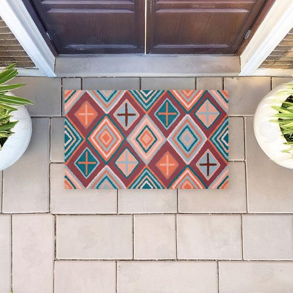 Stupell Industries Darlene Seale | Bold Geometric Patterns Non-Woven Door Mat