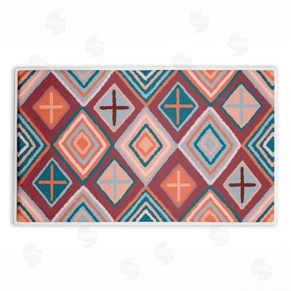 stupell industries Darlene Seale | Bold Geometric Patterns Plush Bath Mat