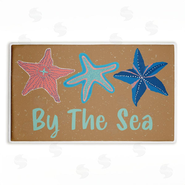 stupell industries Darlene Seale | By The Sea Starfish Plush Bath Mat