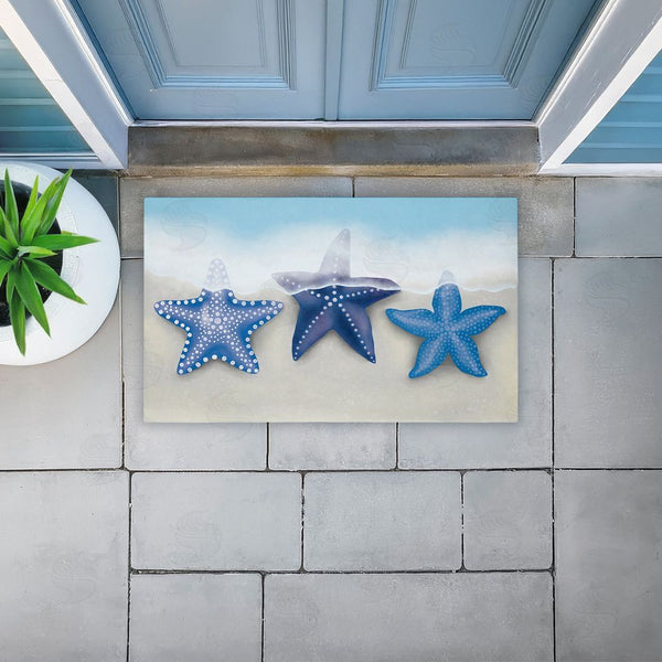 Stupell Industries Darlene Seale | By The Shore Starfish Non-Woven Door Mat