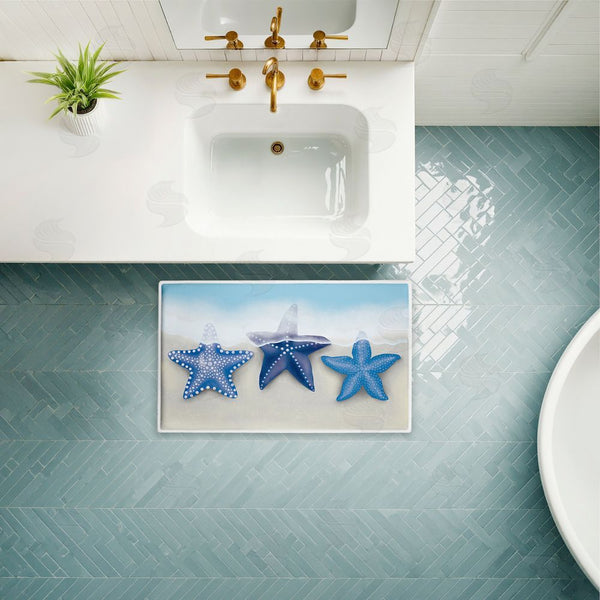Stupell Industries Darlene Seale | By The Shore Starfish Plush Bath Mat