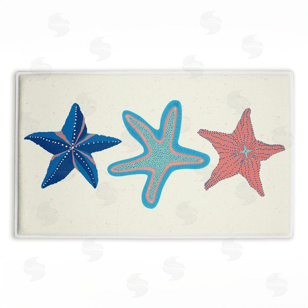 stupell industries Darlene Seale | Coastal Americana Starfish Plush Bath Mat