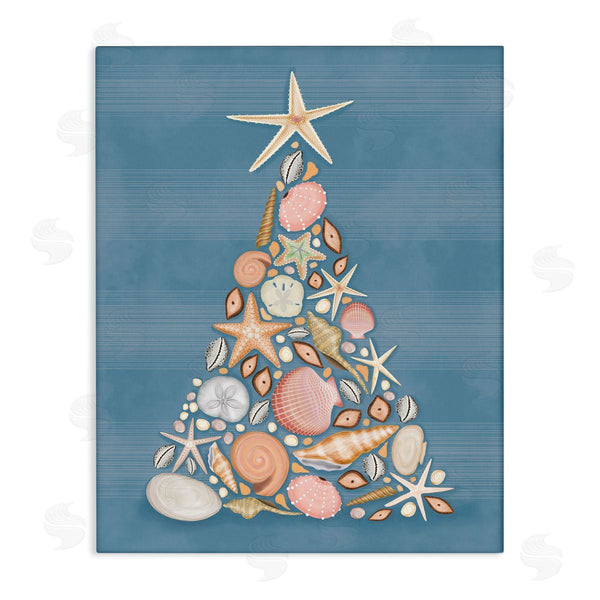 stupell industries Darlene Seale | Coastal Christmas Seashell Tree