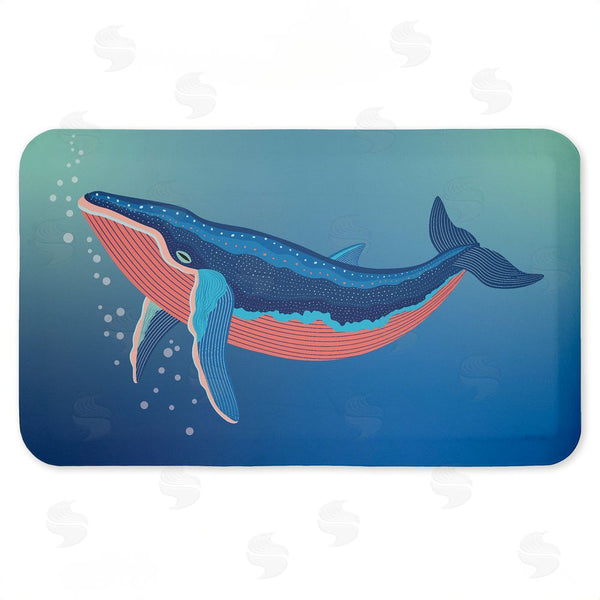 stupell industries Darlene Seale | Coastal Whale with Bubbles Anti-Fatigue Mat